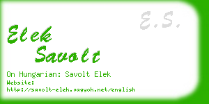 elek savolt business card